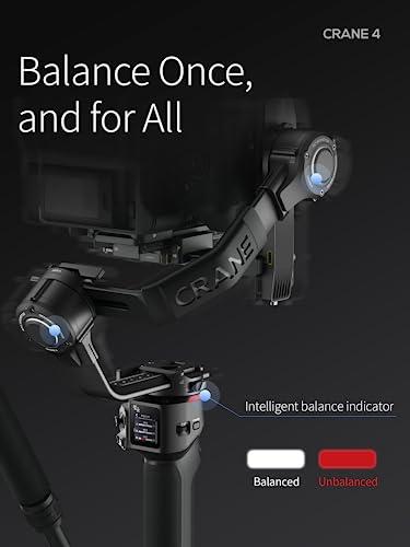 [公式旗艦店]ZHIYUN Crane 4 Combo 3軸ジンバル スタビライザー, DSLR およびミラーレスカメラ用, アップグレードされたリストレスト、フ_9