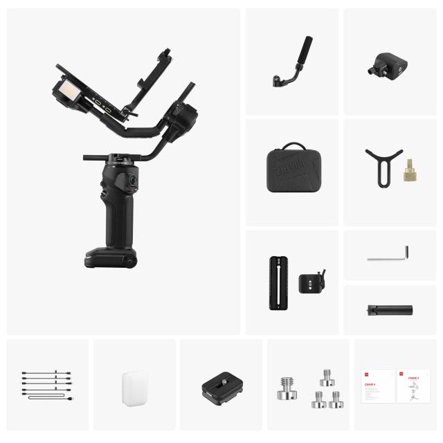 [公式旗艦店]ZHIYUN Crane 4 Combo 3軸ジンバル スタビライザー, DSLR およびミラーレスカメラ用, アップグレードされたリストレスト、フ_2