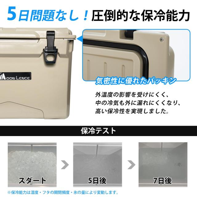 [MOON LENCE] クーラーボックス 大容量 25QT (23L) 5日保冷 ハードクーラーボックス アウトドア キャンプ BBQ ピクニック レジャー サン_1