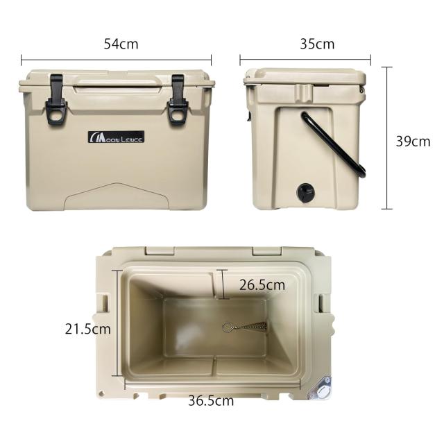 [MOON LENCE] クーラーボックス 大容量 25QT (23L) 5日保冷 ハードクーラーボックス アウトドア キャンプ BBQ ピクニック レジャー サン_5