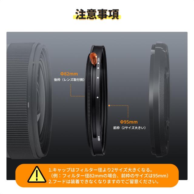 K＆F Concept 86mm 可変NDフィルターND2-ND32+CPLフィルター 1枚2役レンズフィルター X状ムラなし AGC光学ガラス HD超解像力 低い反射率 2 K＆F Concept 86mm 可変NDフィルターND2-ND32+CPLフィルター 1枚2役