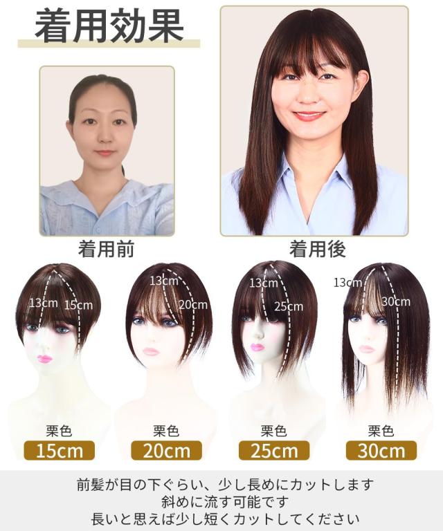 HIYE 部分ウィッグ 人毛100％ リアル 人工皮膚 自然 軽量 増毛
