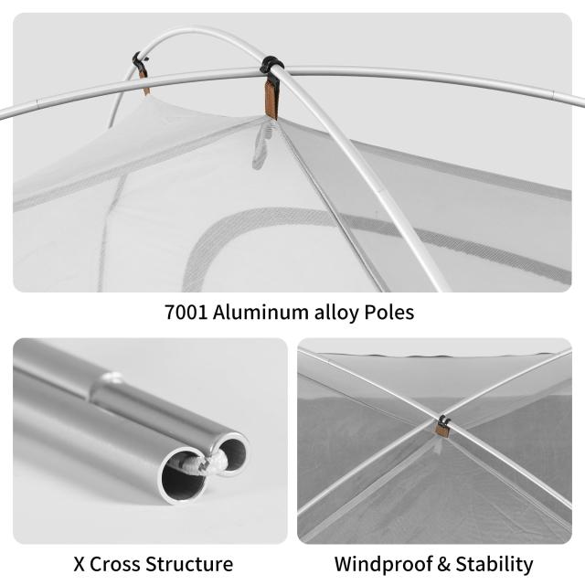 Naturehike公式ショップ テント 2人用 軽量 自立式 前室付き ダブル