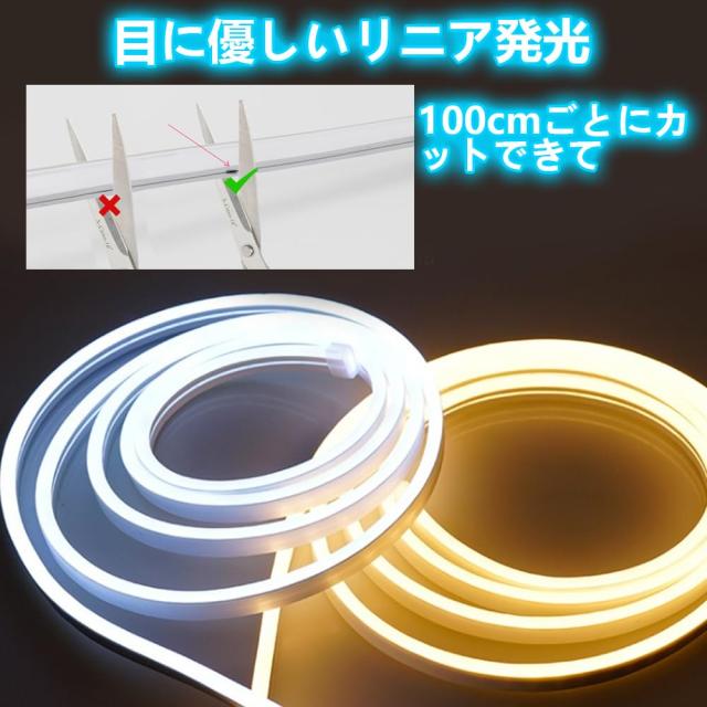 LEDテープライト 100V EL蛍光チューブ 高輝度 屋外 防水 室内 LED 