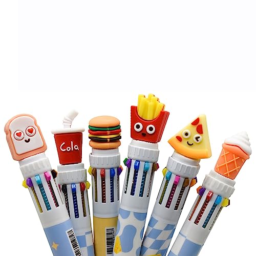 Maydahui かわいい 10色 ボールペン 6本セット 0.7mm おしゃれ 多色 多  