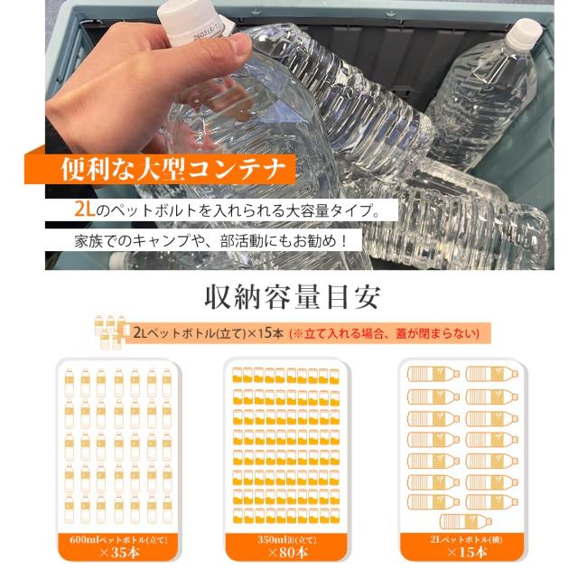 Hellozebra 折りたたみコンテナ 大型 キャンプコンテナ トラスコ【便利？多用途？室内屋外兼用？折り畳み】大容量 64L*2個 収納ボックス_6