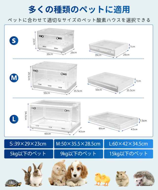 BreeRainz ペット用酸素室 酸素ケージ 28Ｌ 折りたたみ式 酸素室用ケージ ペット酸素ハウス 超小型犬/子猫/小動物に適用  ネブライザーボの通販はau PAY マーケット - ふうまりストア | au PAY マーケット－通販サイト