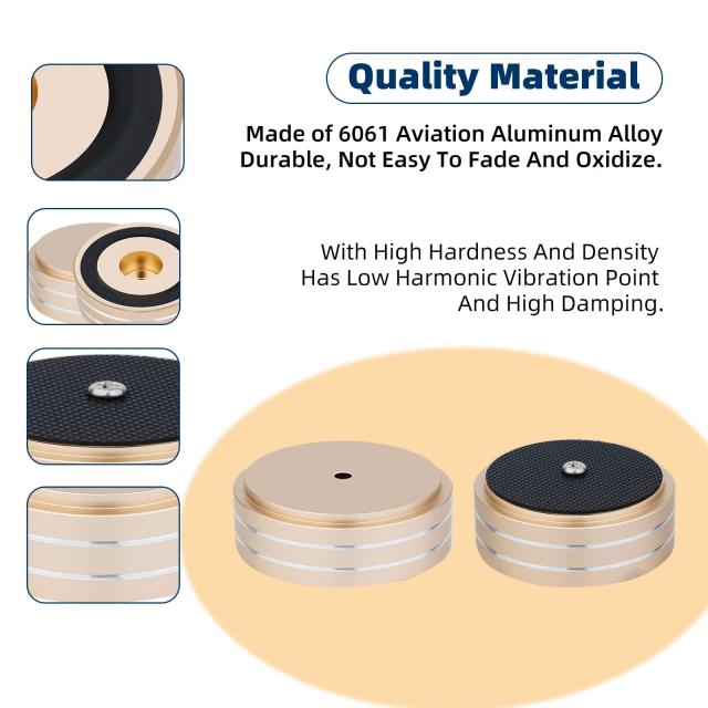 Monosaudio 4Pcs インシュレーター スピーカー オーディオ用インシュレーター アルミニウム製 スピーカーいんしゅれーたー 40 | Monosaudio 4Pcs インシュレーター スピーカー オーディオ用