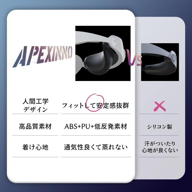 APEXINNO PS VR2用 ヘッドパッド ヘッドストラップクッション for PSVR2 アクセサリー 互換性のある 減圧 通気性 PUレザー 快適な装着感 の通販は