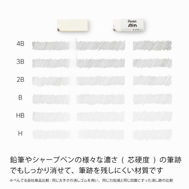 ぺんてる 消しゴム Pentel Ain くっつくタイプ 大 480個 ZEAC10_3