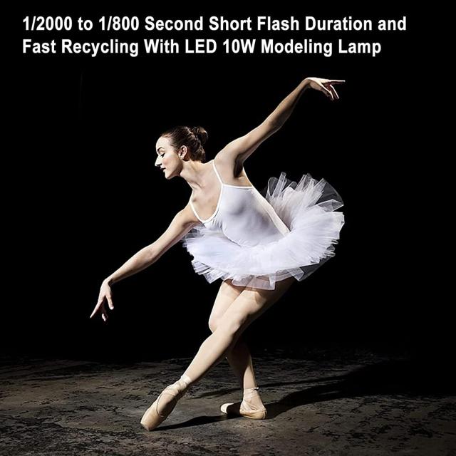 Godox MS300-V スタジオフラッシュ 300Ws ストロボライト GN58 0.1-1.8S リサイクルタイム 5600±200K 2.4G 10W LED モデリングランプ付