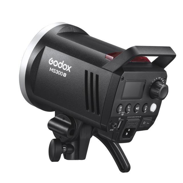 Godox MS300-V スタジオフラッシュ 300Ws ストロボライト GN58 0.1-1.8S リサイクルタイム 5600±200K 2.4G 10W LED モデリングランプ付