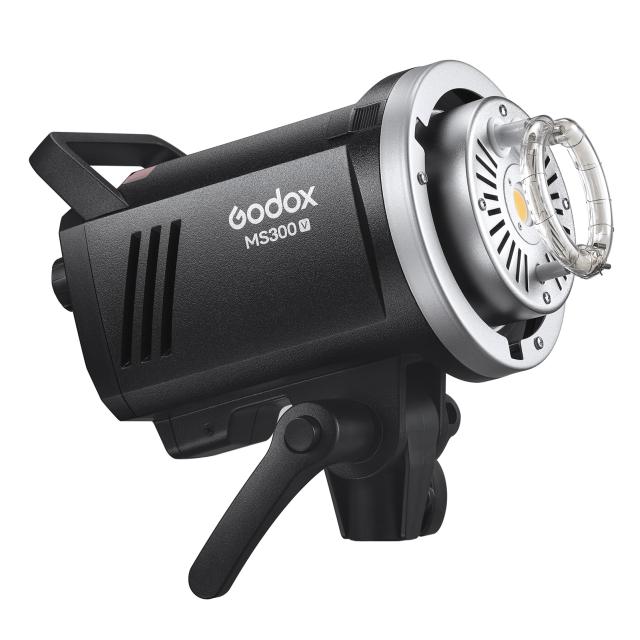 Godox MS300-V スタジオフラッシュ 300Ws ストロボライト GN58 0.1-1.8S リサイクルタイム 5600±200K 2.4G 10W LED モデリングランプ付