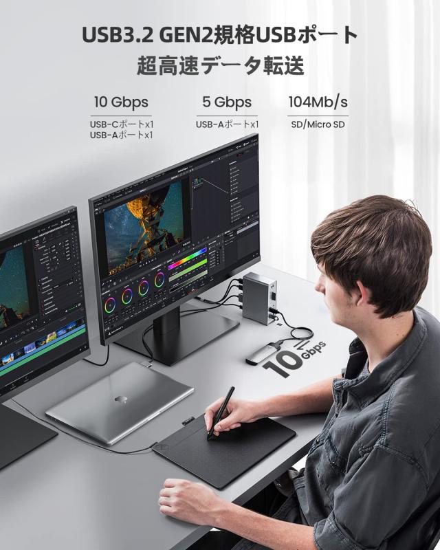 GIISSMO Macbook Pro/Air専用 14-IN-2 ドッキングステーション GIISSMO Macbook Pro/Air専用 14-IN-2 ドッキングステーション