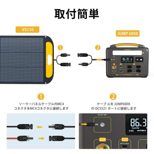 VTOMAN ETFE ソーラーパネル 110W 発電効率 太陽光パネル