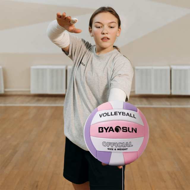 BYAOSUN バレーボール 5号 球 PU 練習用 屋外・屋内用 5号