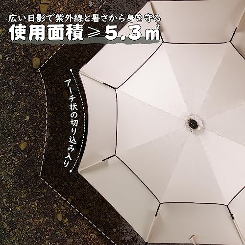 釣り パラソル 風に強い 大型 釣り用パラソル ビーチパラソル 釣り用傘 日除け チルト機能付 軽量 持ち運び 万力 防水 UVカット コンパク_4