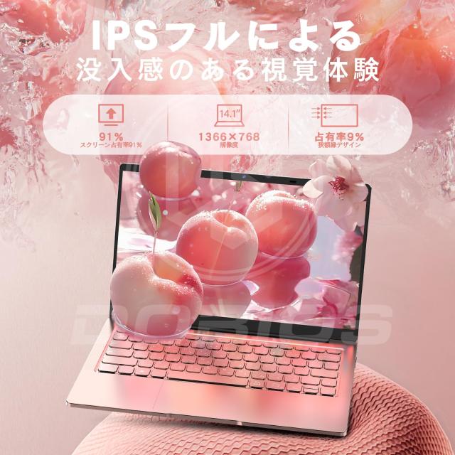 Dobios ノートパソコン 14インチ office搭載 日本語キーボード Windows 11Pro搭載/高速CPU Celeron/WIFI/USB3.0/miniHDMI/WEBカメラ搭載_3