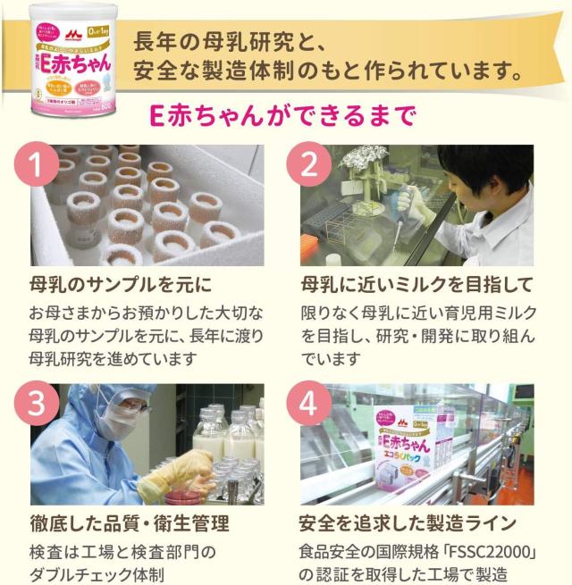 森永 E乳飲み子 大缶 800g×2缶風呂敷き包み [0ヶ月~1歳 新生児 乳飲み子 粉乳] ラクトフェリン 3類概念のオリゴ糖