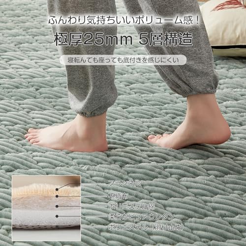 CHOSHOME カーペット ラグ 極厚25mm ラグマット 2畳 絨毯 厚手 ラグ 滑り止め 防音 ふわっと手触り 撥水加工 北欧 洗える フランネルラグの通販は CHOSHOME カーペット ラグ 極厚25mm ラグマット 2畳 絨毯 厚手 ラグ 滑り止め 防音 ふわっと手触り 撥水加工 北欧 洗える フランネルラグの通販は