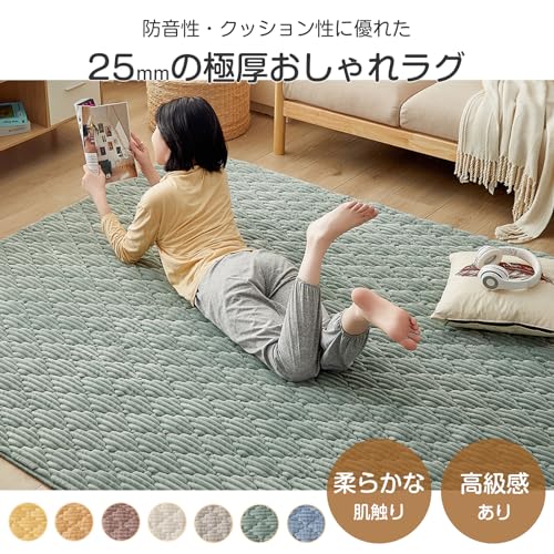 CHOSHOME カーペット ラグ 極厚25mm ラグマット 2畳 絨毯 厚手 ラグ 滑り止め 防音 ふわっと手触り 撥水加工 北欧 洗える フランネルラグの通販は CHOSHOME カーペット ラグ 極厚25mm ラグマット 2畳 絨毯 厚手 ラグ 滑り止め 防音 ふわっと手触り 撥水加工 北欧 洗える フランネルラグの通販は