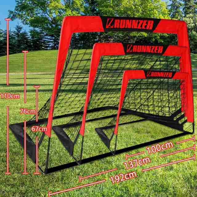 L RUNNZER サッカー ゴール 折りたたみ 2個セット 子供用 ポータブルサッカーゴール フットサル用ゴール ミニ 室内 屋外 庭 こども 折りの通販は