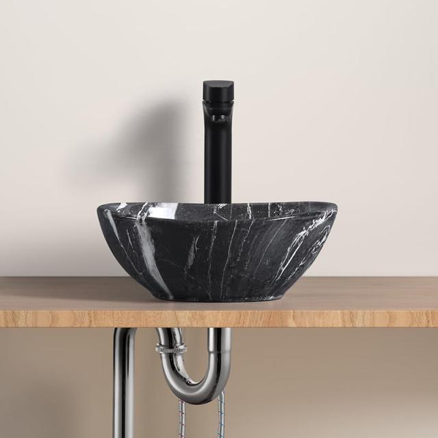 LUYI オシャレ 手洗いボウル 手洗い器 洗面ボウルセット 340x270x130mm 楕円形_5