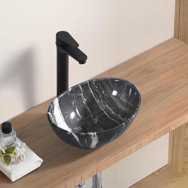 LUYI オシャレ 手洗いボウル 手洗い器 洗面ボウルセット 340x270x130mm 楕円形_8