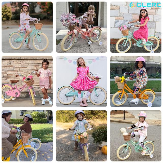 Glerc】Little Molly 女の子子供用自転車 可愛いキッズバイク 乗り練習