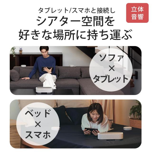 ソニー ポータブルシアターシステム HT-AX7：お家どこでもシアター空間/フロント・リアスピーカー2基/新形状の３in１コンパクトボディ/立_1