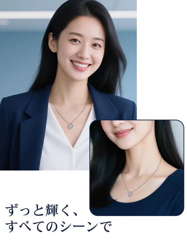 MomentWish] 女性用ダンスネックレス 1カラット モアッサナイト