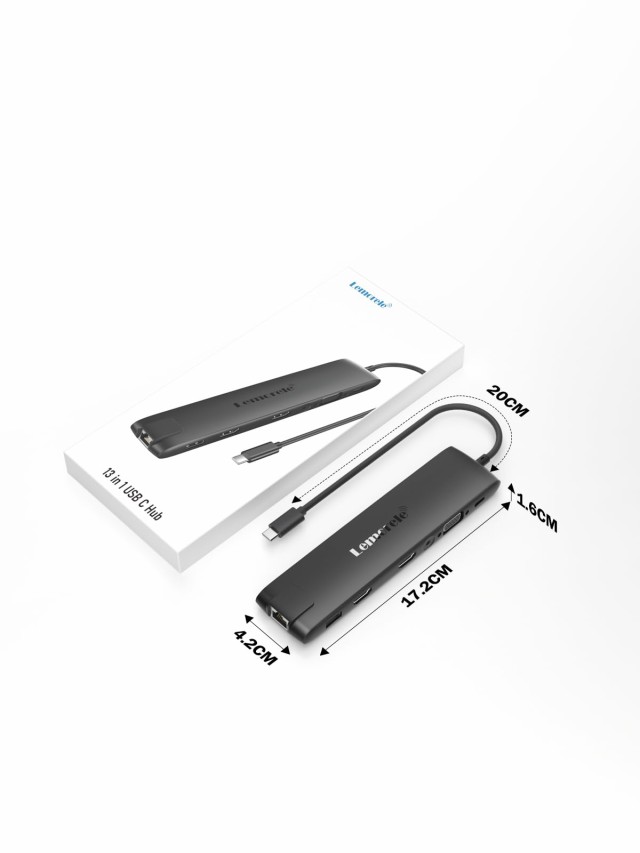 ドッキングステーション MST USB C ハブ 13-IN-1 Lemorele USB3.0 ハブ 2 HDMI 4K@30Hz HDMI出力 VGA 3.5mmサウンドポート Type-Cアダプの通販は
