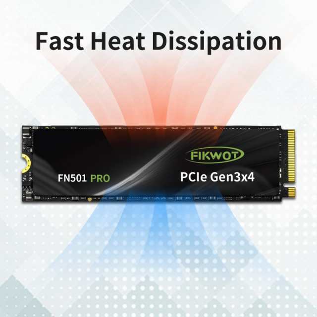 Fikwot FN501 Pro 1TB NVMe SSD M.2 2280 PCIe Gen3 x4 内蔵 SSD