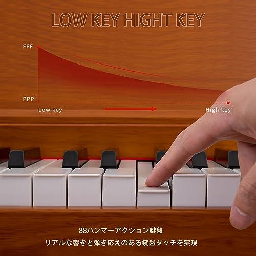 ZHRUNS 電子ピアノ 88鍵盤 ハンマーアクション 電子 ピアノ 88