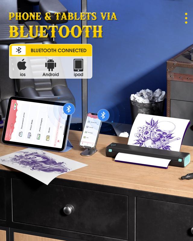 Itari M08F tattoo printer タトゥー用紙10枚付属 モバイル