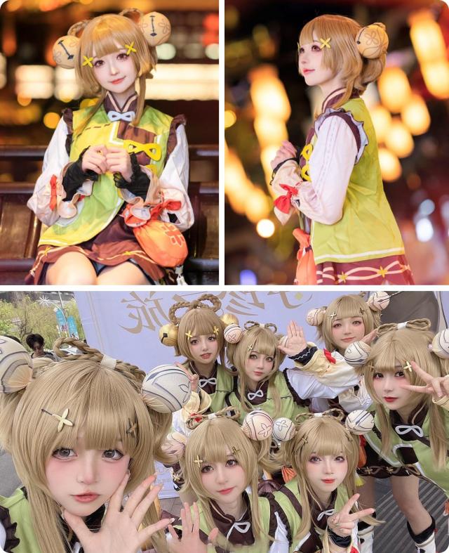 NOKIJP] 原神 コスプレ ヨォーヨ コスプレ衣装 ウィッグ付き 子供