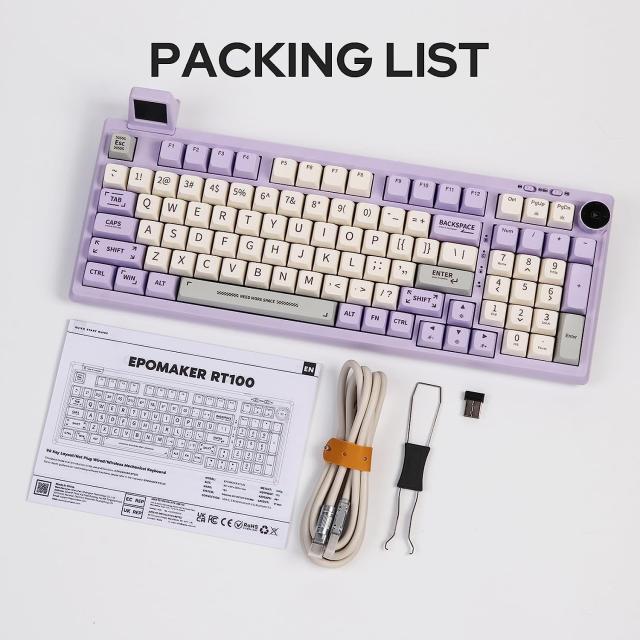 新登場】EPOMAKER RT100 97キー ゲーミングキーボード ガスケット BT5 