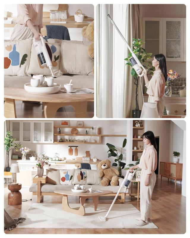 掃除機コード式 30000Pa Leacco 掃除機 サイクロン 軽量 スティック