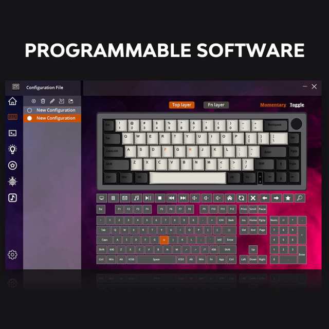 EPOMAKER EK68 65%レイアウト ゲーミングキーボード ガスケット NKRO ホットスワップ対応 2.4Ghz/Bluetooth 5.0/USB-C有線 メカニカル ノの通販は