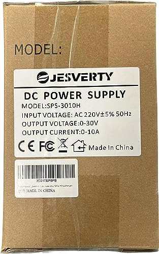 Jesverty直流安定化電源新型SPS-3010H（30V/10A） 、0-30V 0-10A電圧電流可変、エンコーダーノブ、OUTPUTスイッチ、4桁高精度LEDディスプ