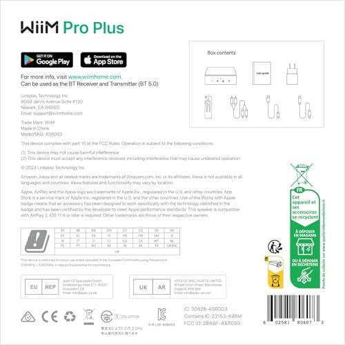 直輸入品】WiiM Pro Plus AirPlay 2 レシーバー、Chromecast Audio