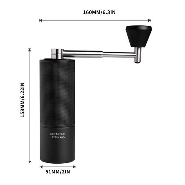 タイムモアTIMEMOREコーヒーミル 手動CNCステンレス錐形バリコーヒーミル、容量20 g、内部調整可能設置、逆さまにするためのフレンチ | TIMEMORE C3 ESPコーヒーミル 手動 タイムモア
