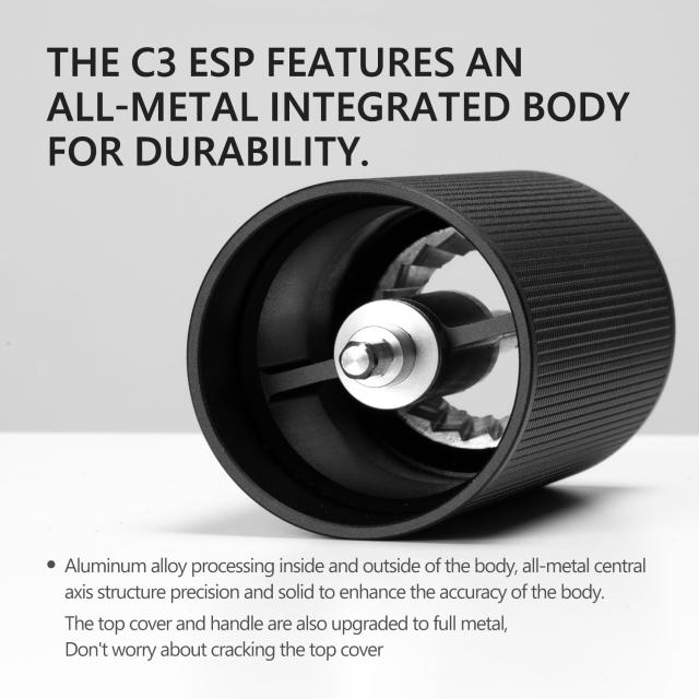 TIMEMORE C3 ESPコーヒーミル 手動 タイムモアエスプレッソ容量25g CNCステンレス錐形バリ、内部調整可能設定調整精度 0.0233 mm、ダ_1