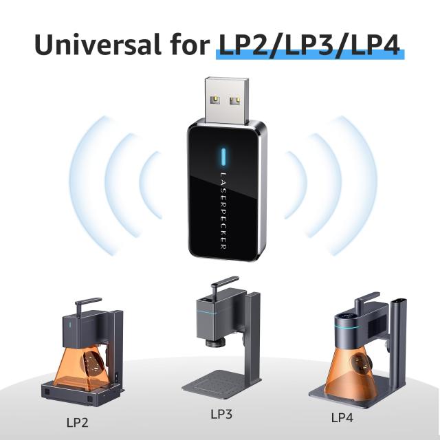 LaserPecker レーザー彫刻機 専用 bluetooth アダプタとバッチ彫刻ボタン レーザーペッカー レーザー加工機 PC接続用アダプタと一括彫刻_2