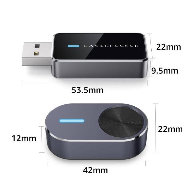 LaserPecker レーザー彫刻機 専用 bluetooth アダプタとバッチ彫刻ボタン レーザーペッカー レーザー加工機 PC接続用アダプタと一括彫刻_5
