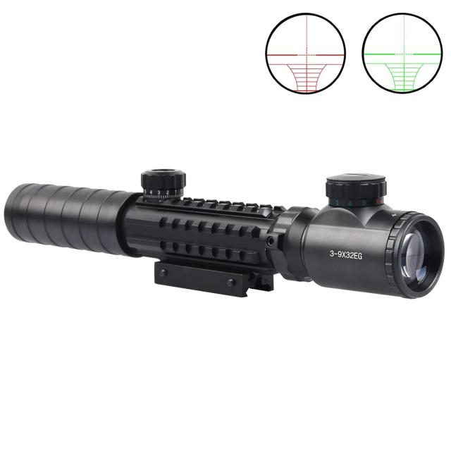 3-9×32EG トリプルレール ライフルスコープ Mil-dot 可変倍率 20mm
