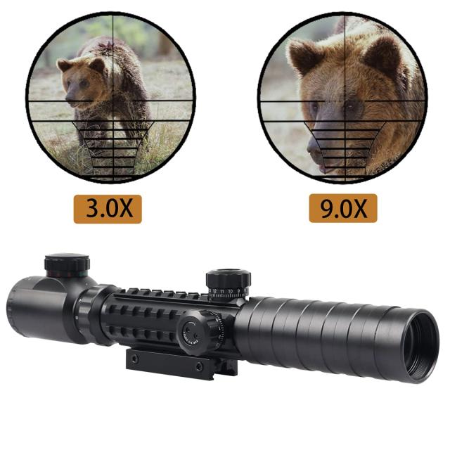 3-9×32EG トリプルレール ライフルスコープ Mil-dot 可変倍率 20mm