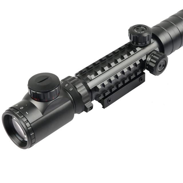 3-9×32EG トリプルレール ライフルスコープ Mil-dot 可変倍率 20mm