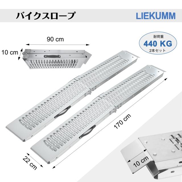 LIEKUMM ラダーレール バイク 長さ170*幅22cm スチール製 耐荷重440kg