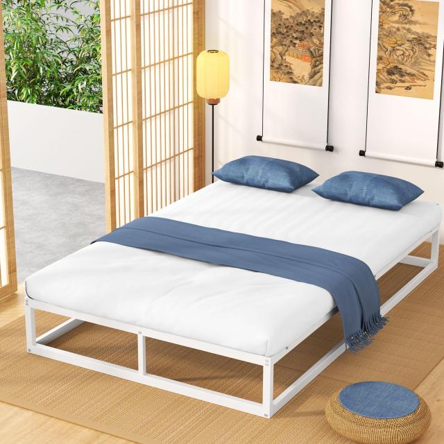 耐荷重300kg]ベッドフレーム 白 Holdm パイプベッド 静音 ダブルベッド  